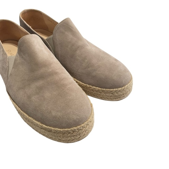 Stuart Weitzman Nugal Napa Espadrille Slip on Sneaker Size 9M Tan Suede - Picture 7 of 10